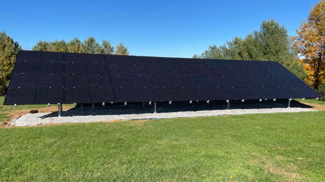 Ground mount solar panels